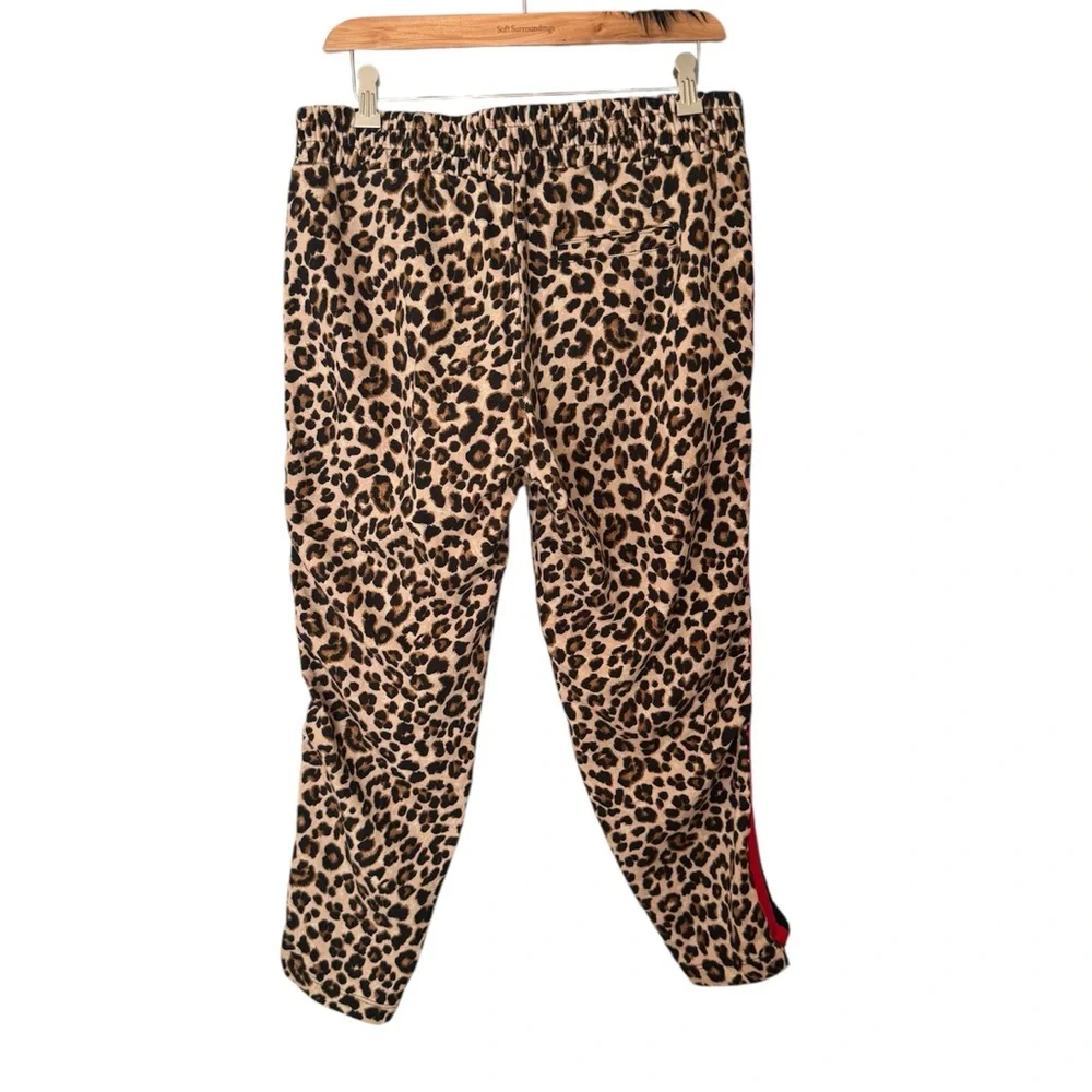 Veronica Beard Leopard Print Joggers with Red Trim - Picture 3 of 14